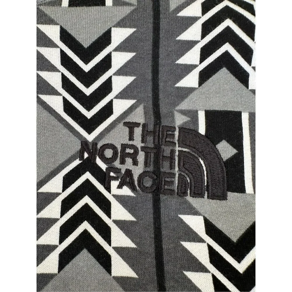 The North Face 92 Rage Fleece Crewneck Sweatshirt Black Aztec Print Men's Size L